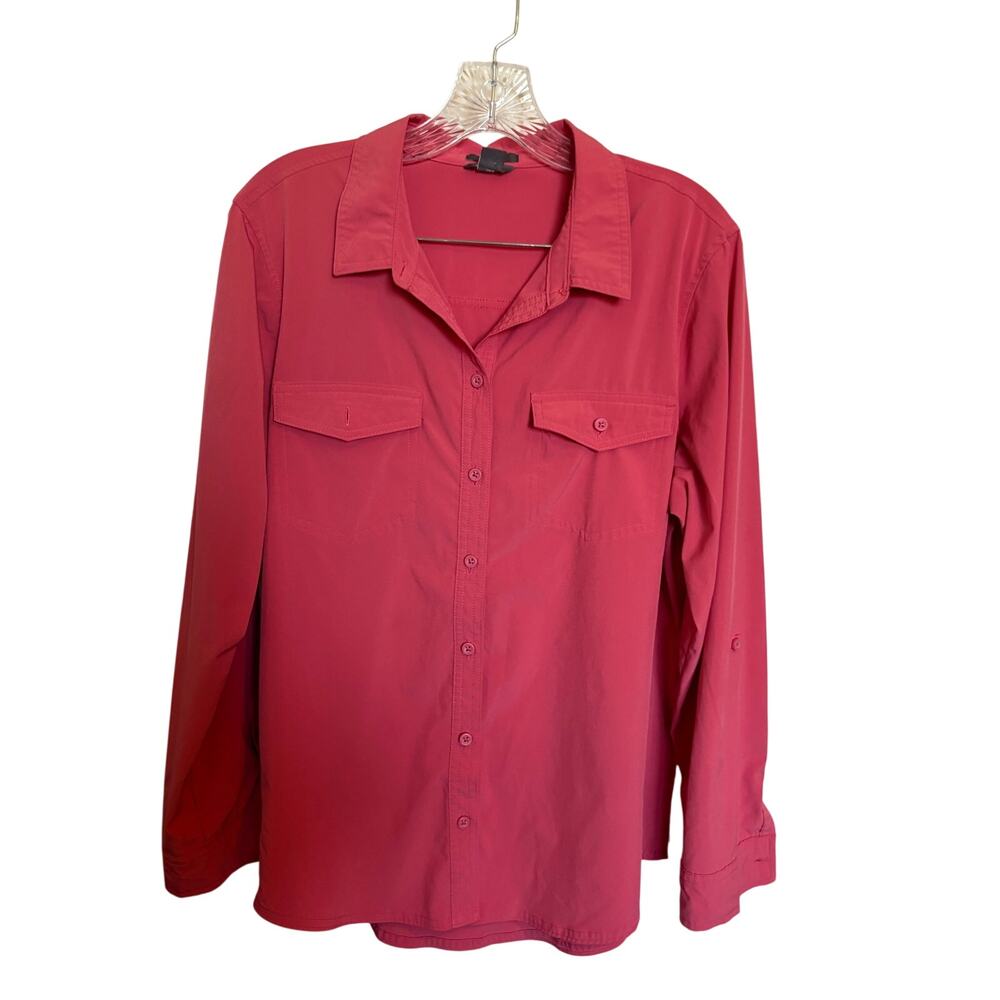 Eddie Bauer Departure hiking travel shirt  size LG women